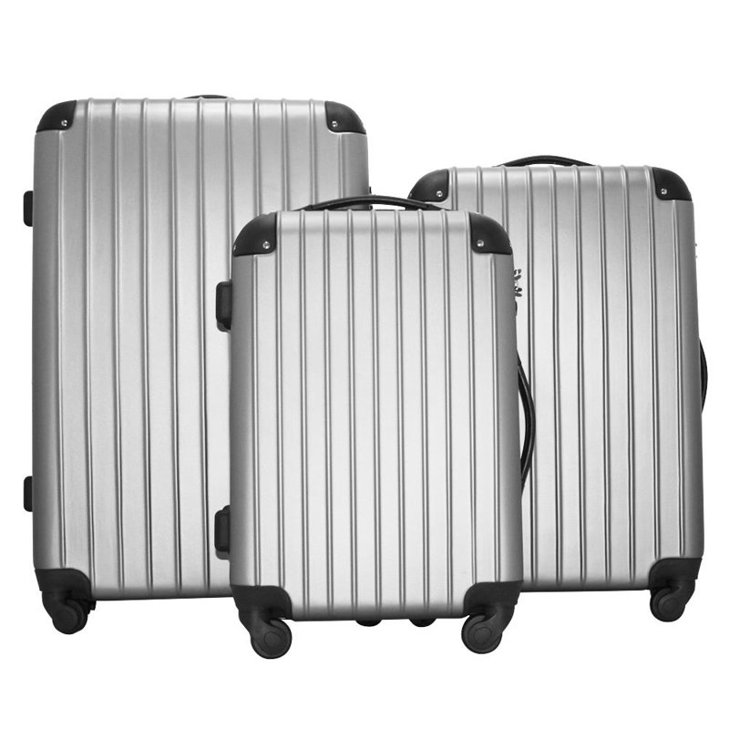 Symple Stuff Briscoe 3 Pieces Luggage Bag Trolley Spinner Suitcase Wayfair